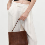 St. Agni - Woven Minimal Mini Tote - Antique Tan
