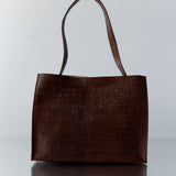 St. Agni - Woven Minimal Mini Tote - Antique Tan