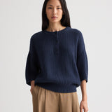 TWP - Short Sleeve Henley in Italian Cashmere