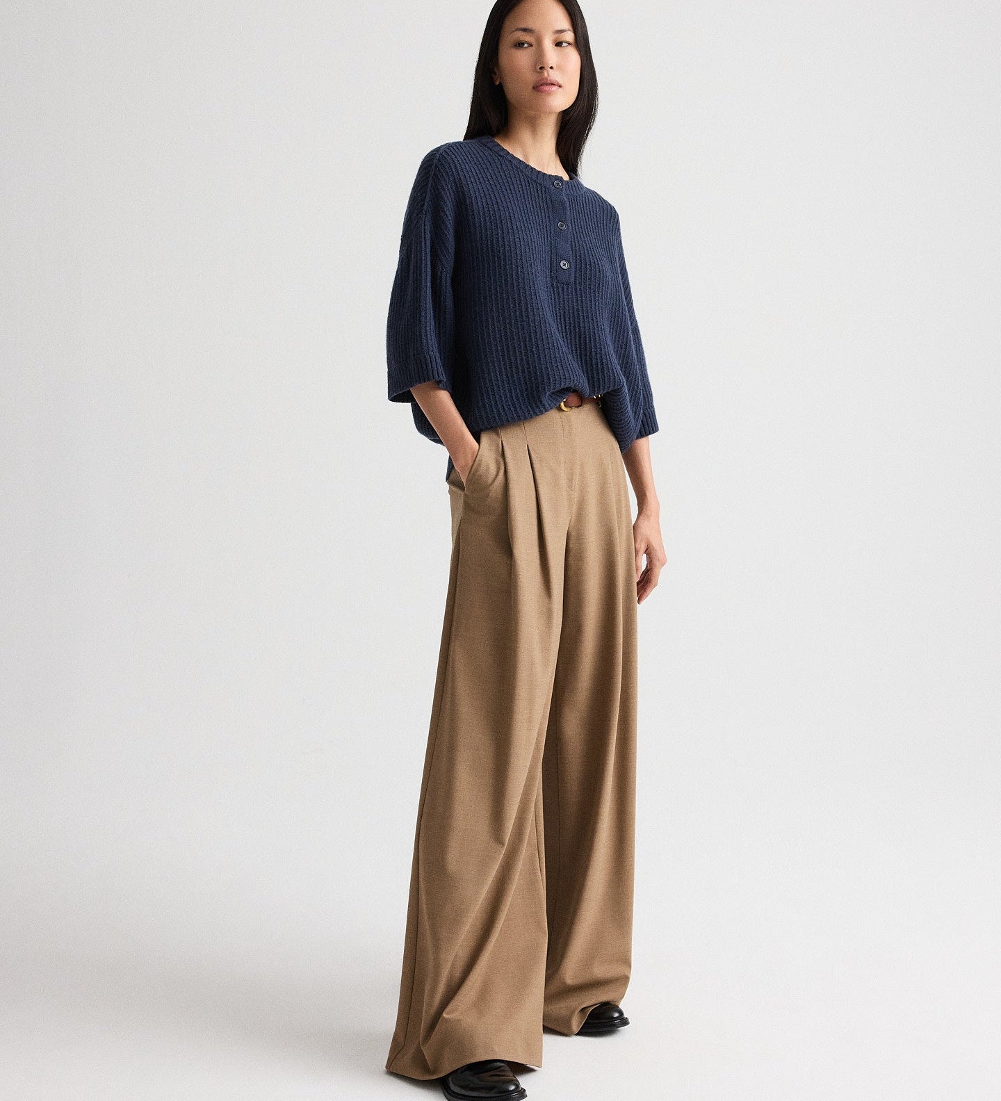 TWP - Short Sleeve Henley in Italian Cashmere