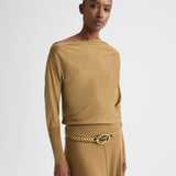 TWP - Cold Shoulder Sweater in Fine Wool Silk
