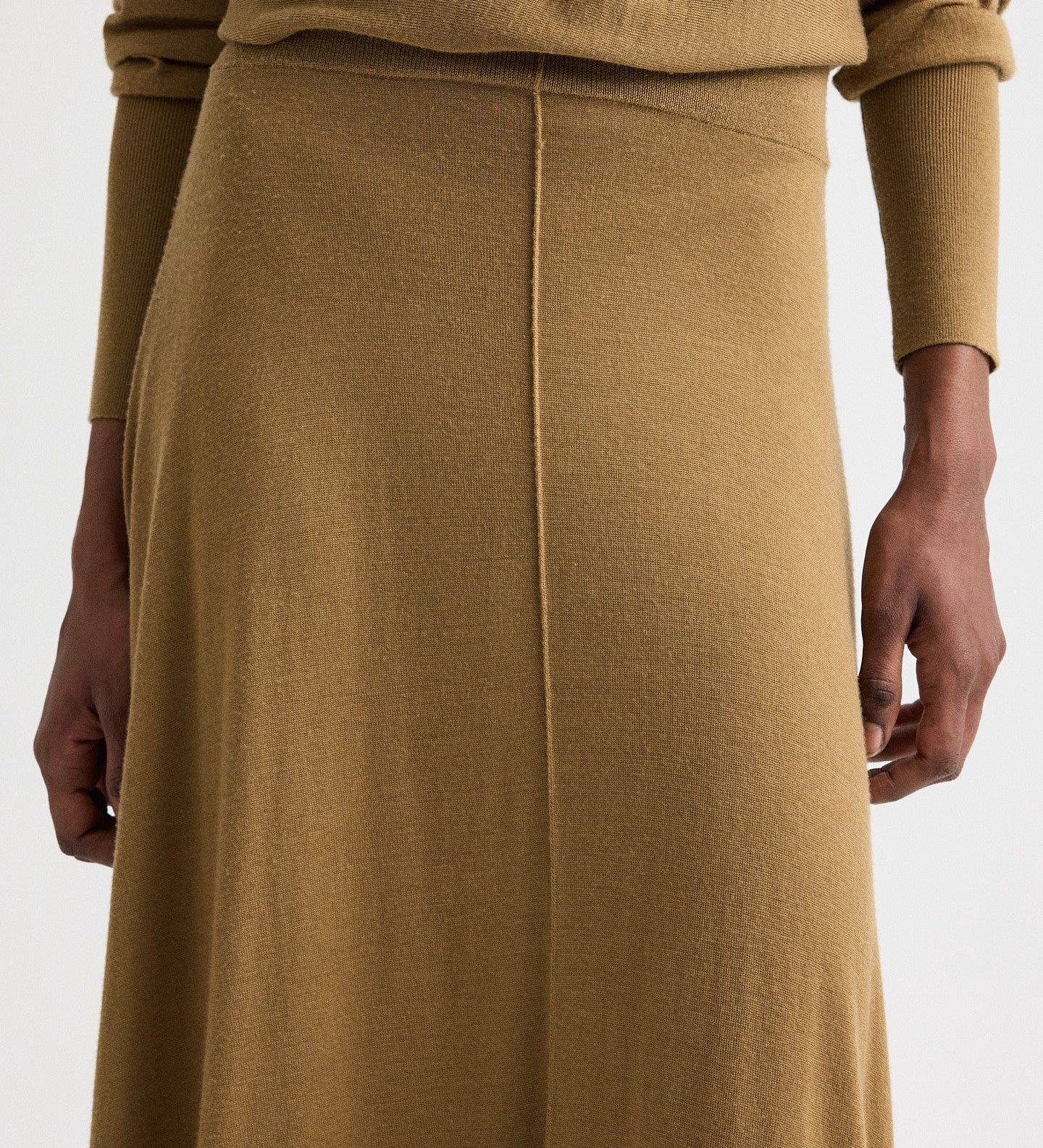 TWP - Handkerchief Hem Skirt with Wide Waistband in Fine Wool Silk
