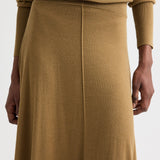 TWP - Handkerchief Hem Skirt with Wide Waistband in Fine Wool Silk