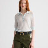 TWP - Open Stitch Slim Polo in Superfine Cashmere