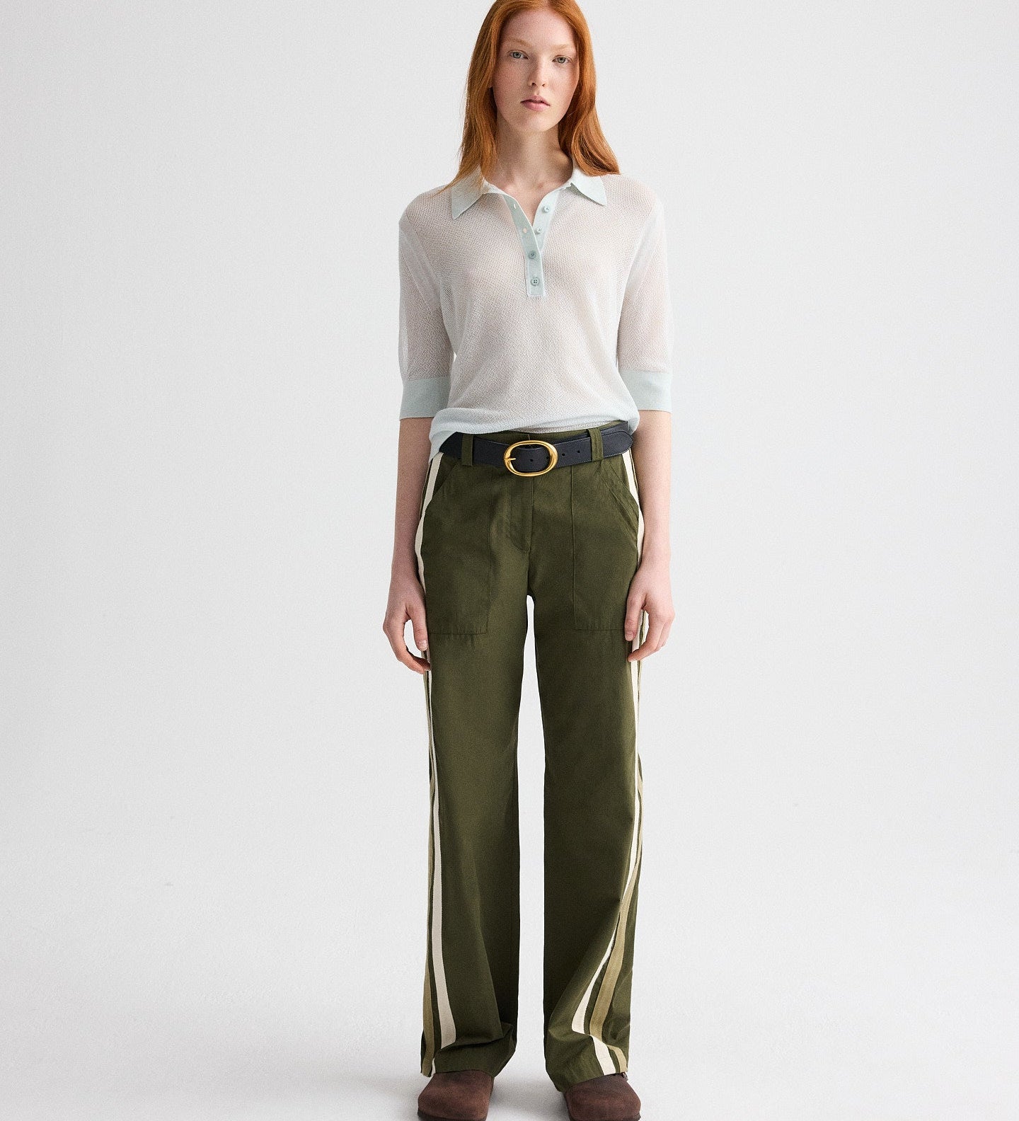 TWP - Open Stitch Slim Polo in Superfine Cashmere