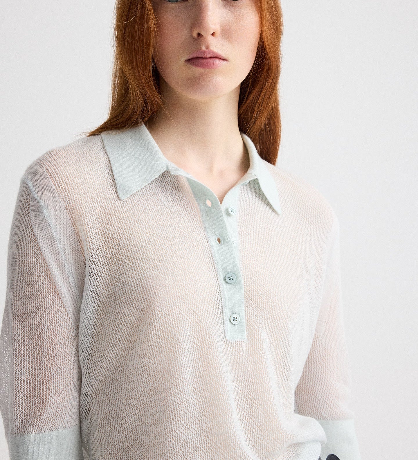 TWP - Open Stitch Slim Polo in Superfine Cashmere