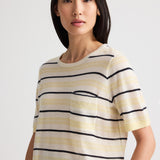 TWP - Striped Short Sleeve Tee in Superfine Cashmere