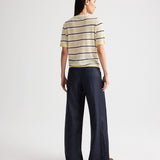 TWP - Striped Short Sleeve Tee in Superfine Cashmere