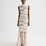 TWP - Fringe Sleeveless Dress in Linen Silk Yarn