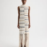 TWP - Fringe Sleeveless Dress in Linen Silk Yarn