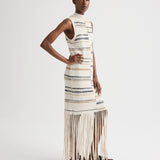 TWP - Fringe Sleeveless Dress in Linen Silk Yarn
