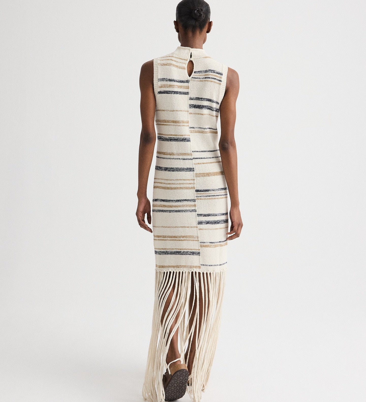 TWP - Fringe Sleeveless Dress in Linen Silk Yarn