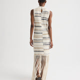 TWP - Fringe Sleeveless Dress in Linen Silk Yarn
