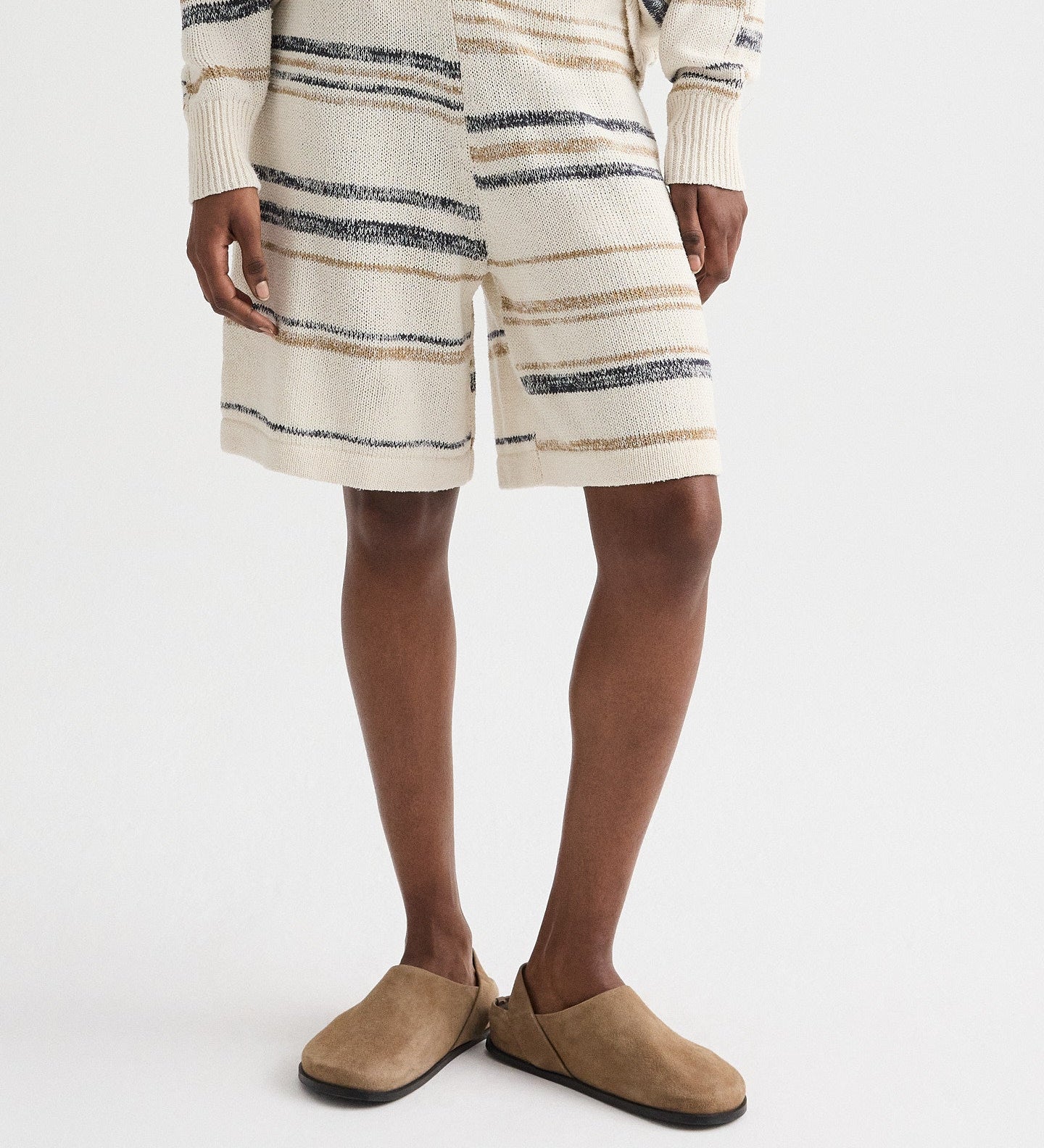 TWP - Intarsia Stripe Short in Linen Silk Yarn