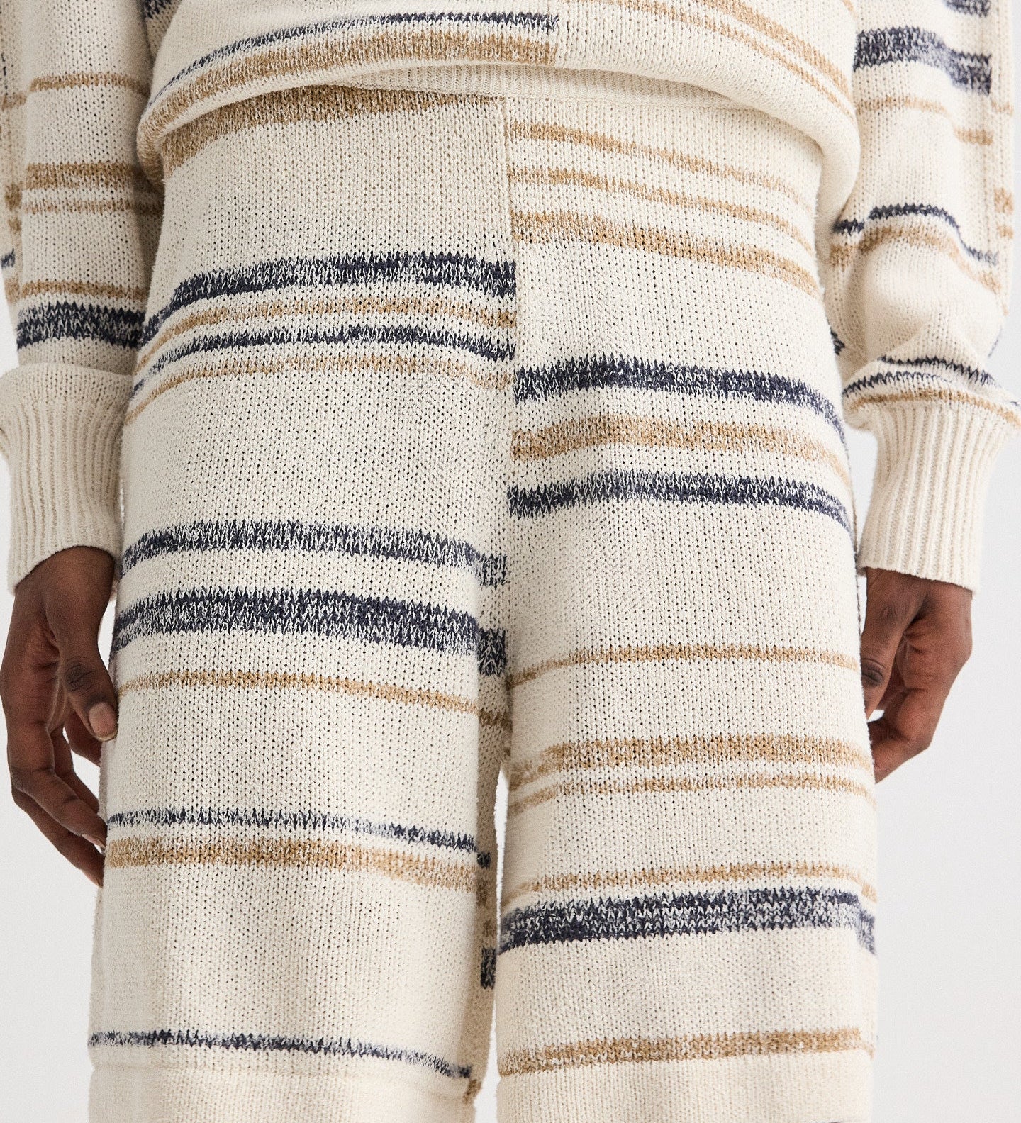 TWP - Intarsia Stripe Short in Linen Silk Yarn