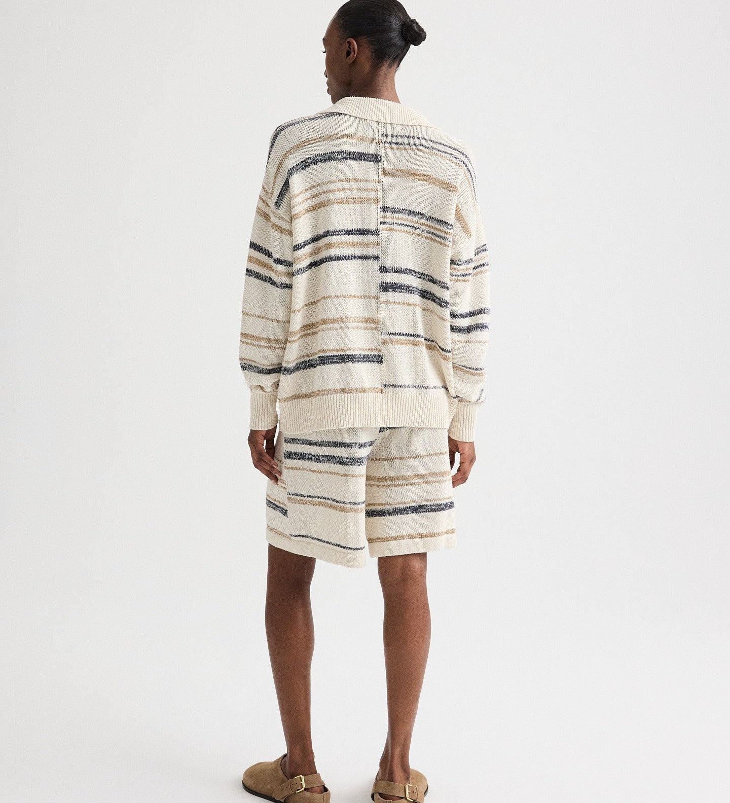 TWP - Intarsia Stripe Short in Linen Silk Yarn
