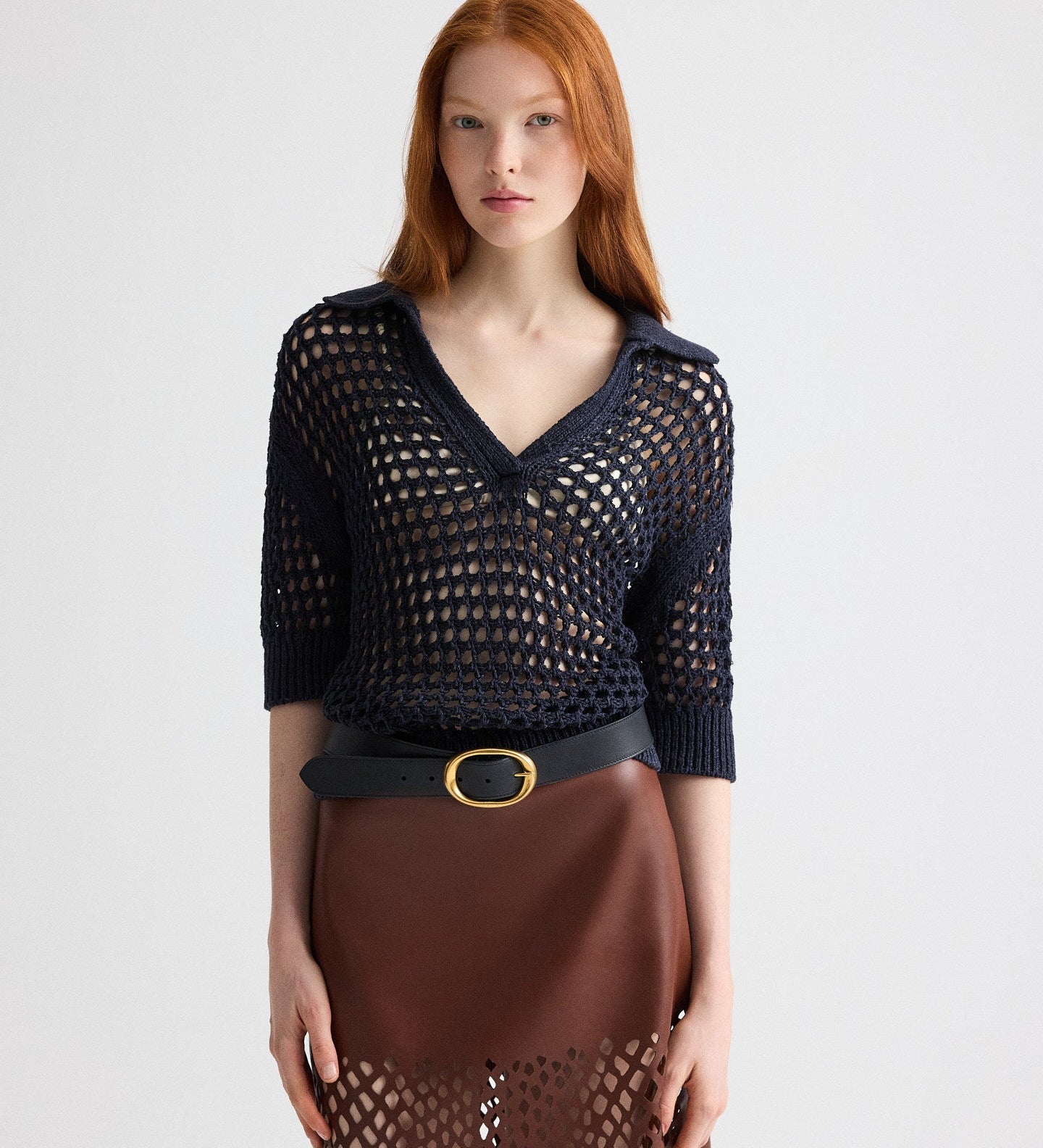 TWP - Unspoken Truth Polo Sweater in Linen Silk