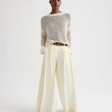 TWP - Wide Crew L/S Pullover in Silk Blend Yarn