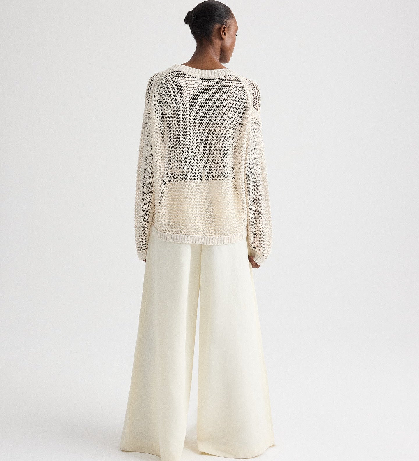 TWP - Wide Crew L/S Pullover in Silk Blend Yarn