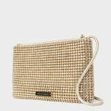 Loeffler Randall - Yara Gold Diamanté Flat Clutch