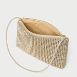 Loeffler Randall - Yara Gold Diamanté Flat Clutch