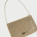 Loeffler Randall - Yara Gold Diamanté Flat Clutch