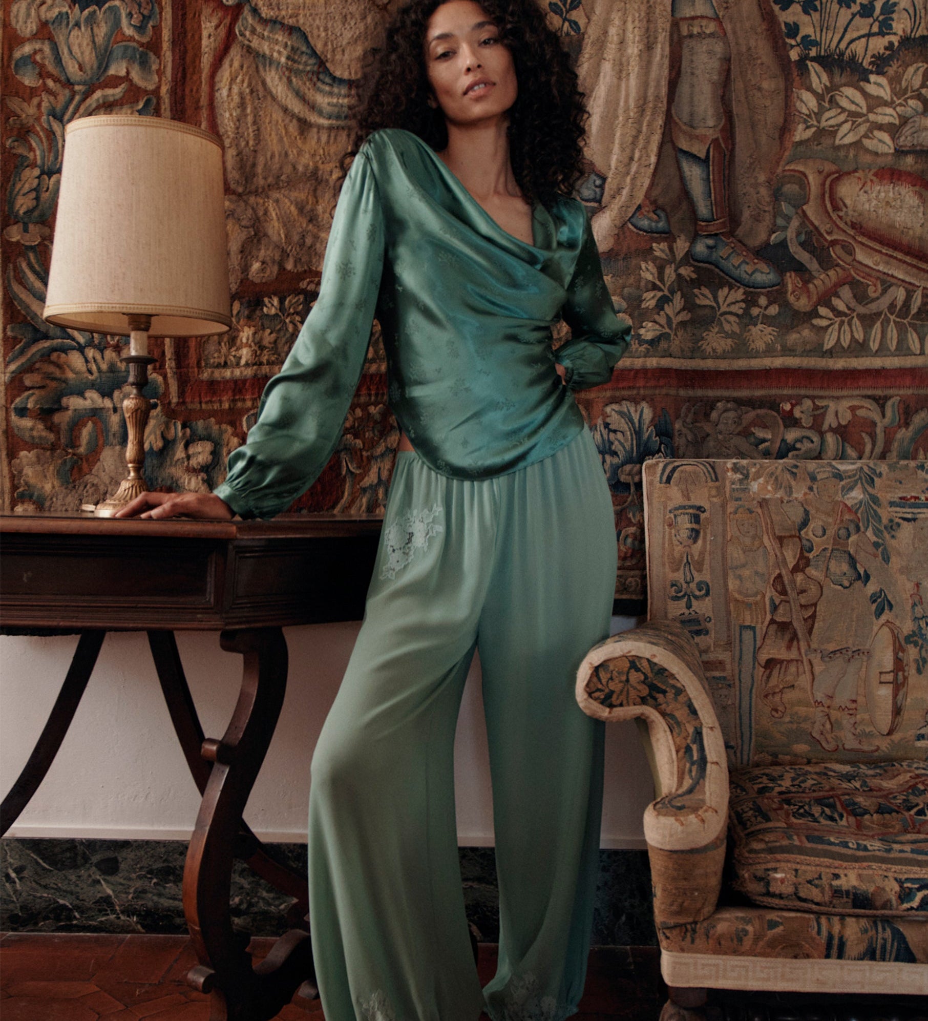 DOEN - YARIA PANT - - MALACHITE