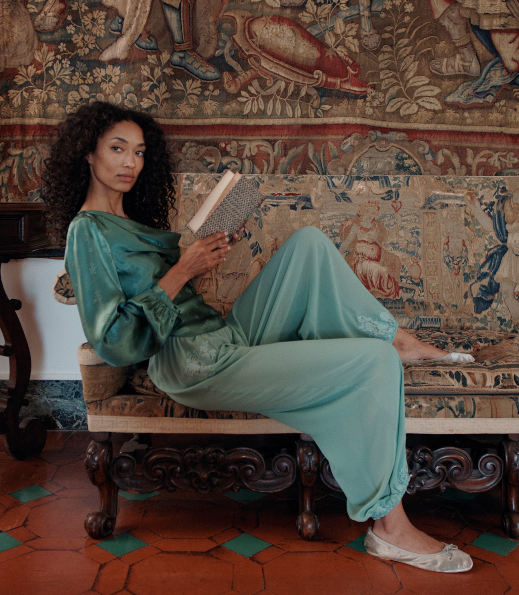 DOEN - YARIA PANT - - MALACHITE
