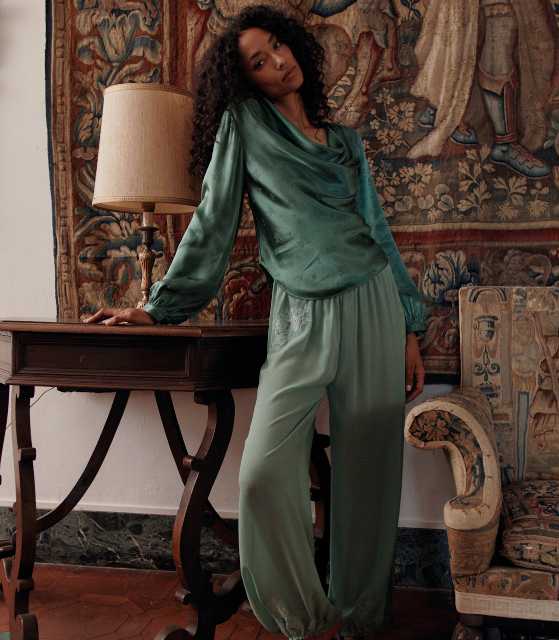 DOEN - YARIA PANT - - MALACHITE