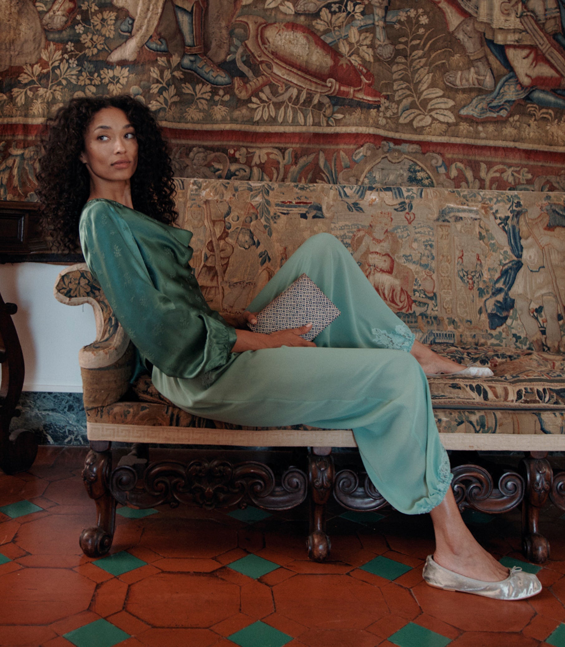 DOEN - YARIA PANT - - MALACHITE