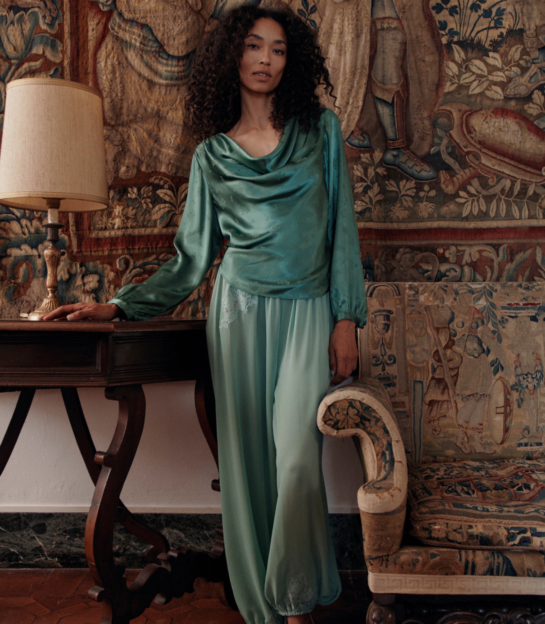 DOEN - YARIA PANT - - MALACHITE