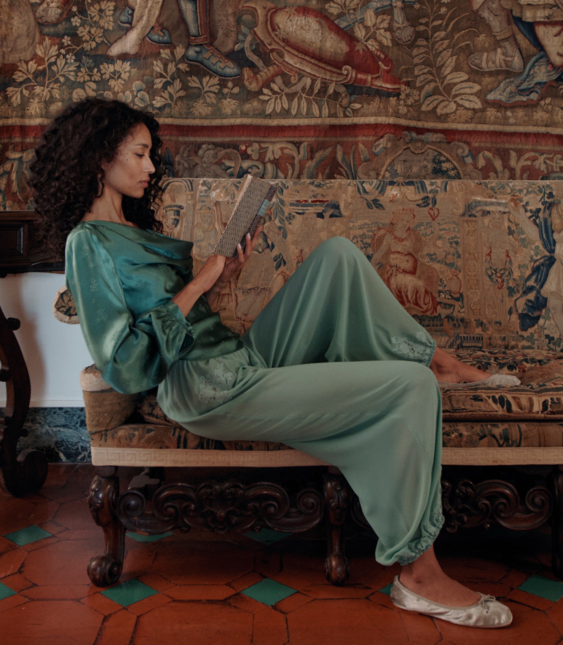 DOEN - YARIA PANT - - MALACHITE