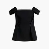 Khaite - Yasmina Top in Black Crepe