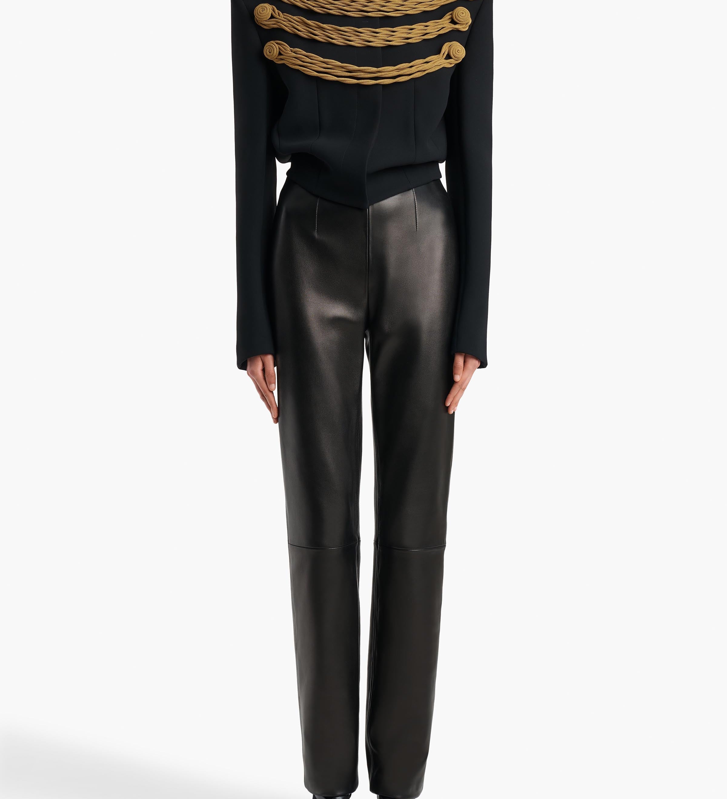 Khaite - York Jacket With Cord Embroidery in Black and Gold