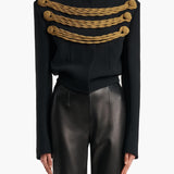 Khaite - York Jacket With Cord Embroidery in Black and Gold
