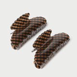 Loeffler Randall - Yuri Brown/Black Hair Clip Set