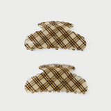 Loeffler Randall - Yuri Butter Plaid Hair Clip Set