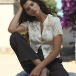 DOEN - YVETTE TOP - - CANDLELIGHT