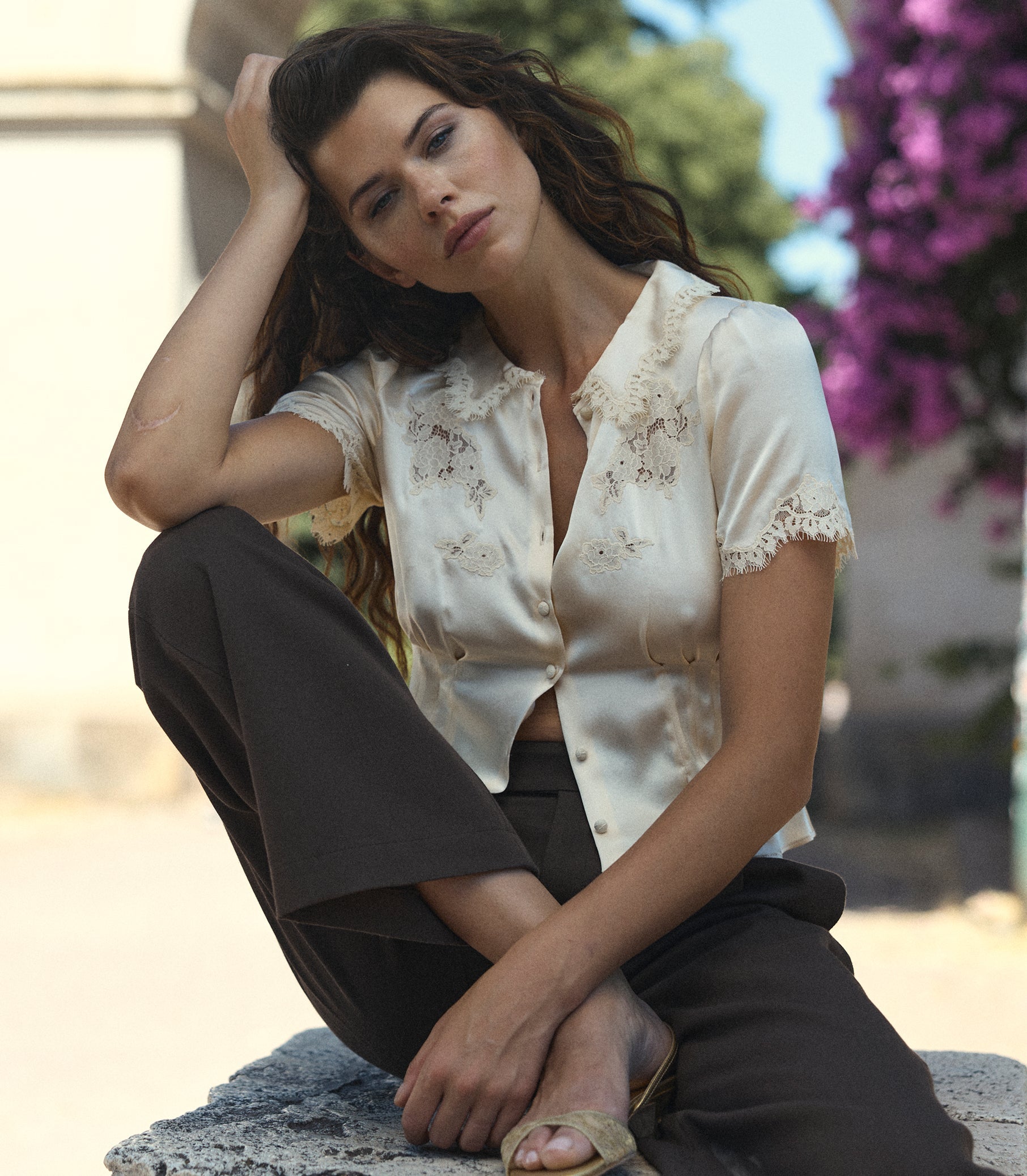 DOEN - YVETTE TOP - - CANDLELIGHT