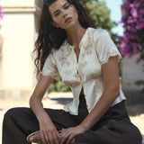 DOEN - YVETTE TOP - - CANDLELIGHT