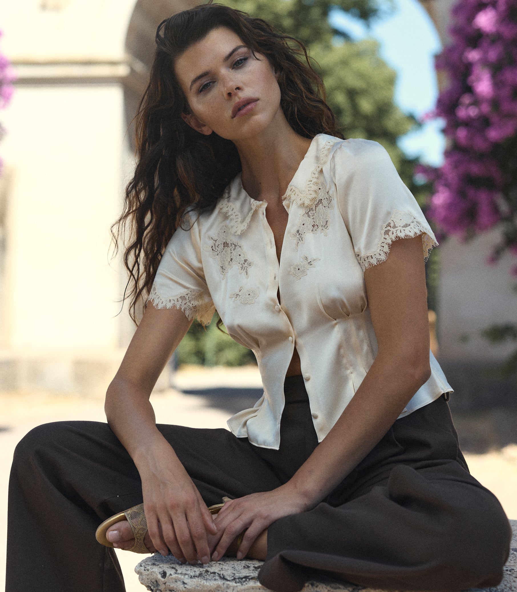 DOEN - YVETTE TOP - - CANDLELIGHT
