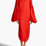 Khaite - Zelma Dress in Fire Red