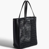 Khaite - Zoe Tote in Black Raffia with Black Leather