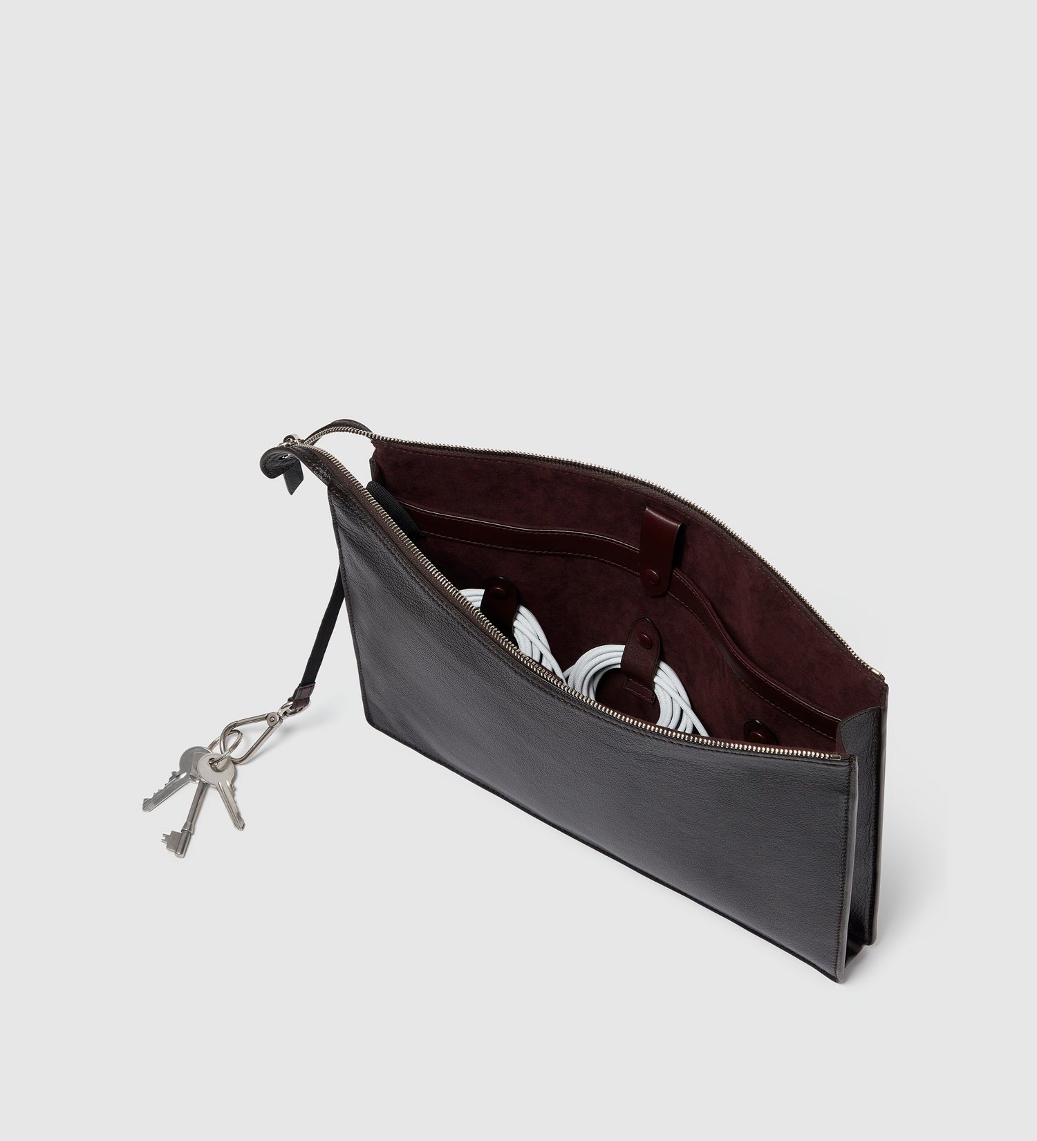 Metier - Zip Top Document Holder Buffalo Cacao