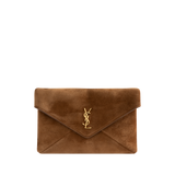 Saint Laurent - Cassandre Suede Small Chain Pouch