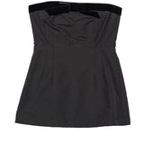 Ciao Lucia - Adeline Faille Strapless Top with Velvet Bow