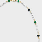 Aflalo - Bar and Bead Necklace in Silver