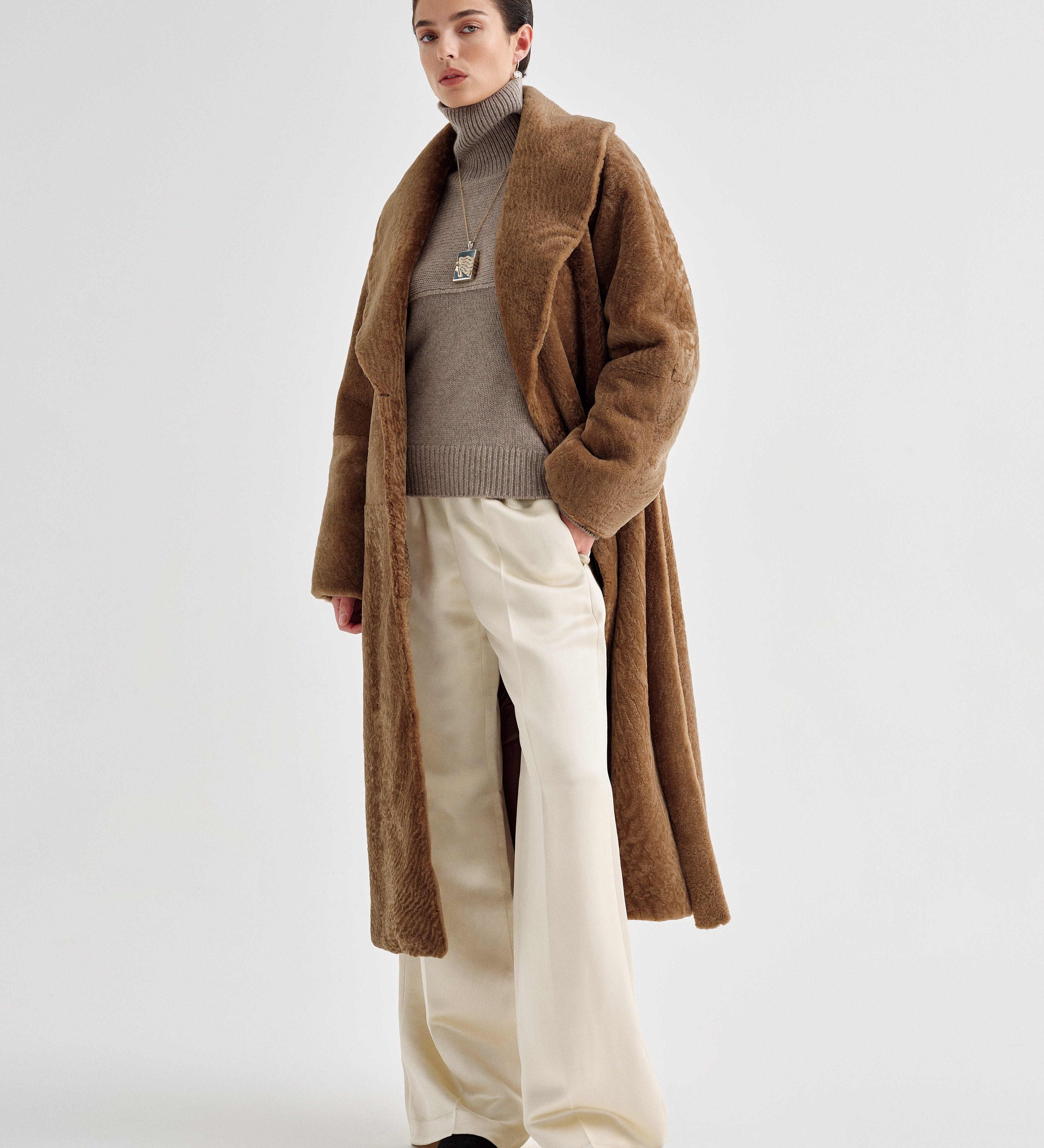 Aflalo - Calidez Coat in Shearling