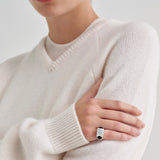 Aflalo - Hex Ring in White Gold
