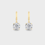 Aflalo - Orbit Solitaire Huggie Earrings in Gold